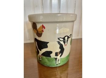 R.R.P. Company 1 Qt High Jar Hand-painted Cow