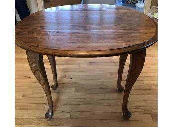 Queen Anne Style Round Fold Down End Table