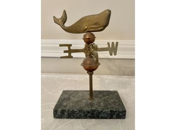 Desktop Brass Whale Weathervane