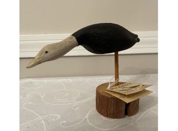 Black Duck Decoy On Stand By Ralph Grimaldi, Jr.