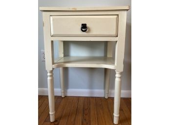 Nice White One Drawer Side Table