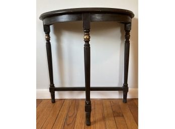 Half Moon Console Table Painted Black With Gold Accents Nice.