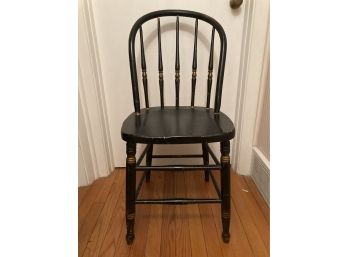 Black Kitchen Chair With Gold Accents