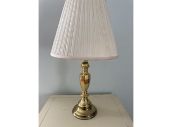 Brass Lamp With Felt On The Bottom Shade Included