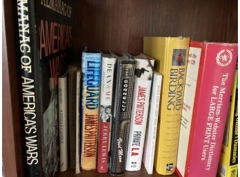 Book Lot Almanac Of American Wars, Back Yard Birding, James Patterson And Loys More