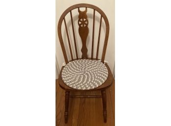 Wooden Kitchen Chair With Seat Cushion Nice Design On Back