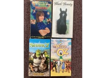 VHS - Black Beauty, Shrek 2, Matilda And The Wizard Of OZ