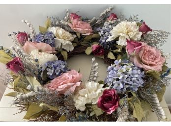 Very Pretty Floral Wreath With Roses And Peonies