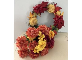 3 Fall Wreaths And A Bunch Of Floral Sticks All Beautiful Fall Colors