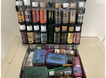 Set Of Paints Stamp Pads And More