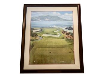 Pebble Beach Golf Course Framed Print By James Peter Cost