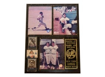 'M&M BOYS' Mickey Mantle #7 And Roger Maris #9 New York Yankees Framed Memorbilia