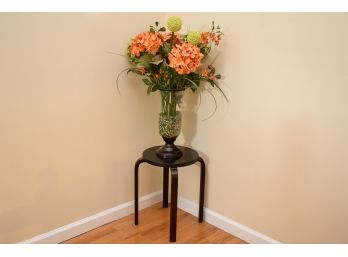 Home Accent Table And Floral Faux Flower Arrangement