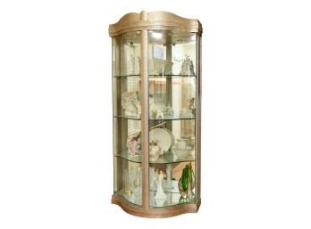 Vintage Glass Front Lighted Display Cabinet