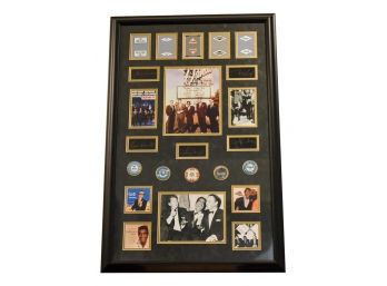 The Rat Pack Framed Collage - Frank Sinatra, Dean Martin, Sammy Davis Jr, Peter Lawford, And Joey Bishop