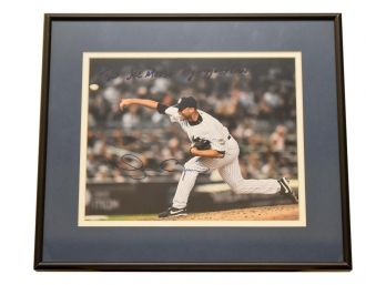 Signed Mariano Rivera Framed Photograph