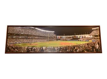 Large Old Yankee Stadium Panoramic Photograph Of The Last Pitch Thrown By Mariano Rivera