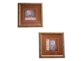 Pair Of Floral Design Framed Prints