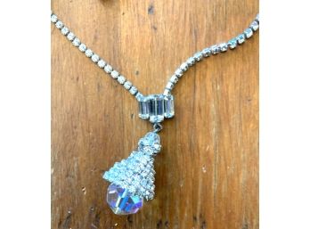 INCREIBLE RHINESTONE NECKLACE With Sparkling Pendant