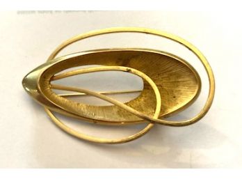 Modernistic Gold Tone Pin By EMMONS