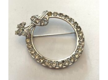 Fantastic STERLING PIN With Rhinestones