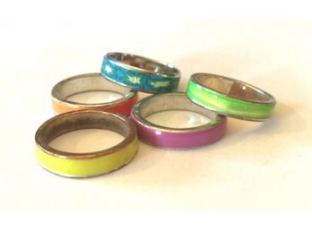 FIVE Different Colored Bands (Rings)