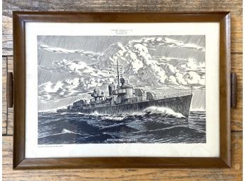 USS Ingersoll World War II Destroyer Print By Will Cressy (1944)