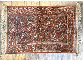 Vintage Woven Wild Animal Rug