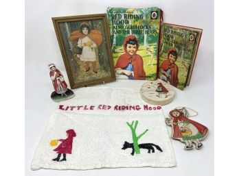 Wonderful Lot Of Vintage Little Red Riding Hood Items