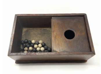 Antique Masonic/ Fraternal Voting Box With Voting Marbles