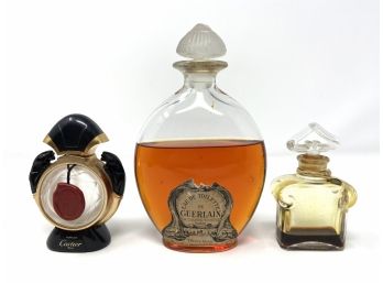 Fabulous Vintage Cartier And Guerlain French Perfume Bottles