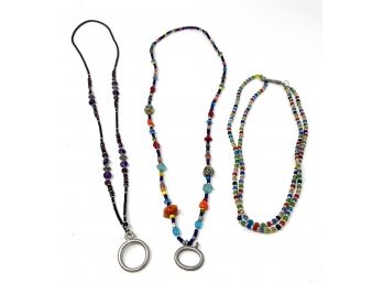 Three Beaded Necklaces