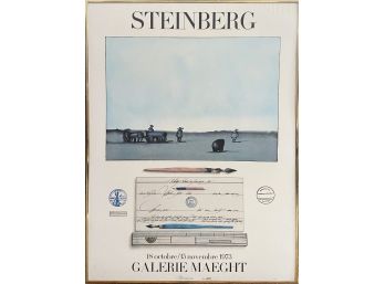 Saul Steinberg Framed Exhibition Poster, Galerie Maeght