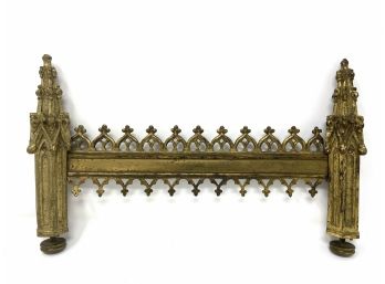 Antique Gilt Cast Iron Gothic Revival Architectural Detail