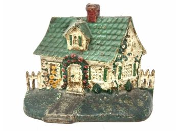 Early Hand-painted Cast Iron Doorstop Circa 1930