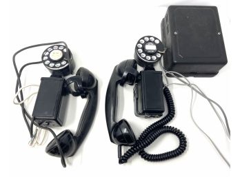 Western Electric Telephone Space Saver Handset With Western Electric Subset Circa 1940s