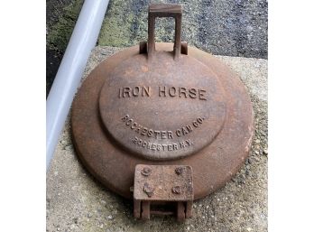 Iron Horse Garbage Receptacle Cover