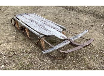 Old-fashioned Wooden Sled