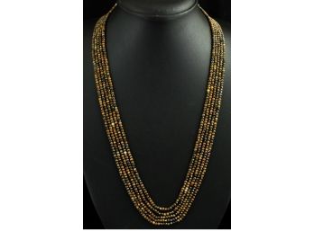 219 Carat Tiger Eye Multi-strand Necklace