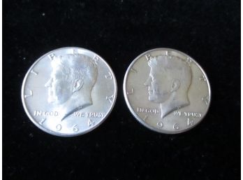 2 1964 U.S. Kennedy Silver Half Dollars, Lot 8