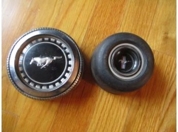 Ford Mustang Authentic Gas Cap & Center Steering Wheel Horn Button