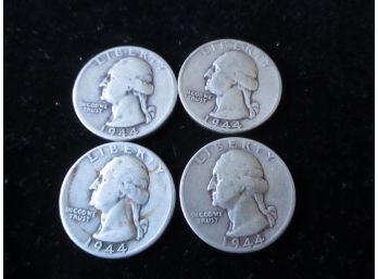 4 1944 P U.S. Washington Quarters, Lot 6