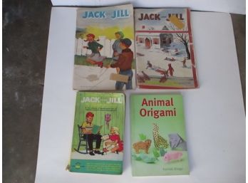 Animal Origami Book (New) And 3 Vintage Jack & Jill Magazine