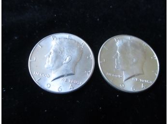 2 1964 U.S. Kennedy Silver Half Dollars, Lot 10