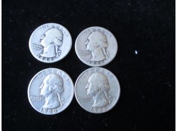 4 1944 P U.S. Washington Quarters, Lot 3