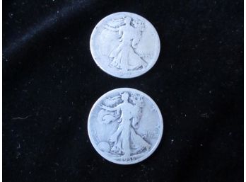 1917P,  1935 D U.S. Walking Liberty Silver Half Dollars