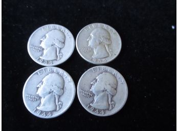 4 1944 P U.S. Washington Quarters, Lot 4