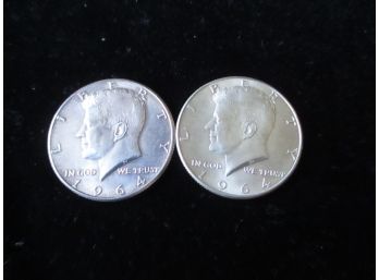 2 1964 U.S. Kennedy Silver Half Dollars, Lot 6