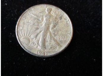 1941 D U.S. Standing Liberty Silver Half Dollar