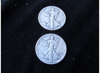 2 1934 P U.S. Walking Liberty Silver Half Dollars